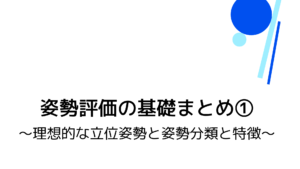 姿勢評価の基礎まとめ①〜理想的な立位姿勢と姿勢分類と特徴〜