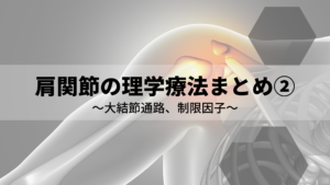 肩関節の理学療法まとめ②〜大結節通路、制限因子〜