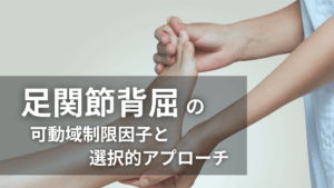 足関節背屈制限因子と選択的アプローチ