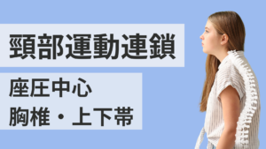 頸部運動連鎖ー座圧中心、胸椎・上肢帯ー