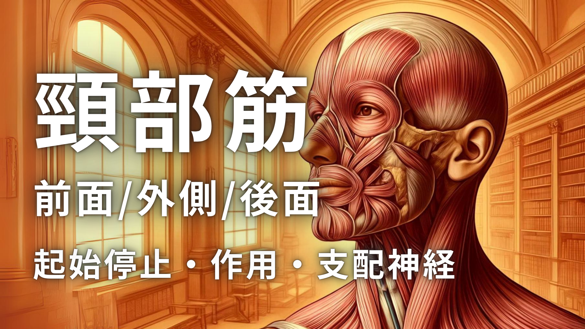 頸部の筋肉の起始停止・作用・支配神経
