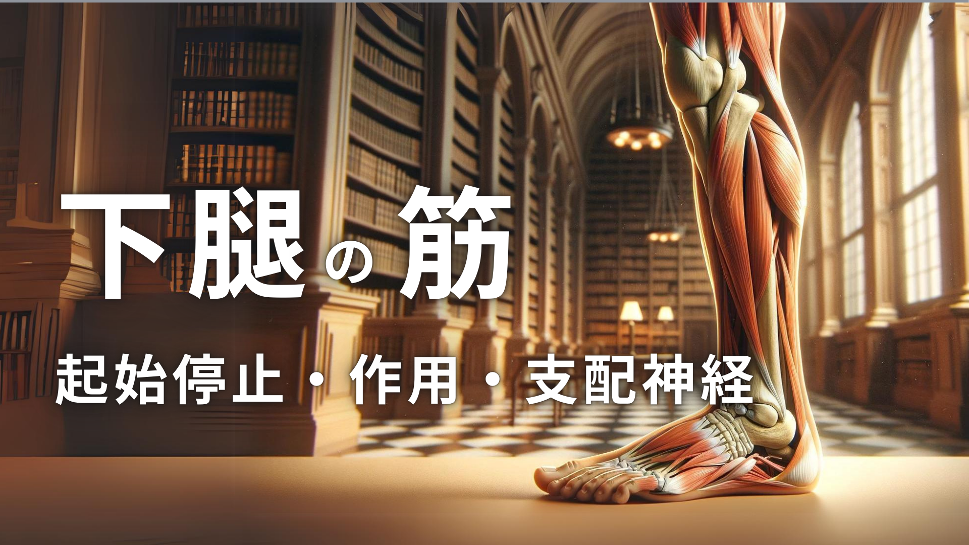 下腿の筋肉の起始停止・作用・支配神経