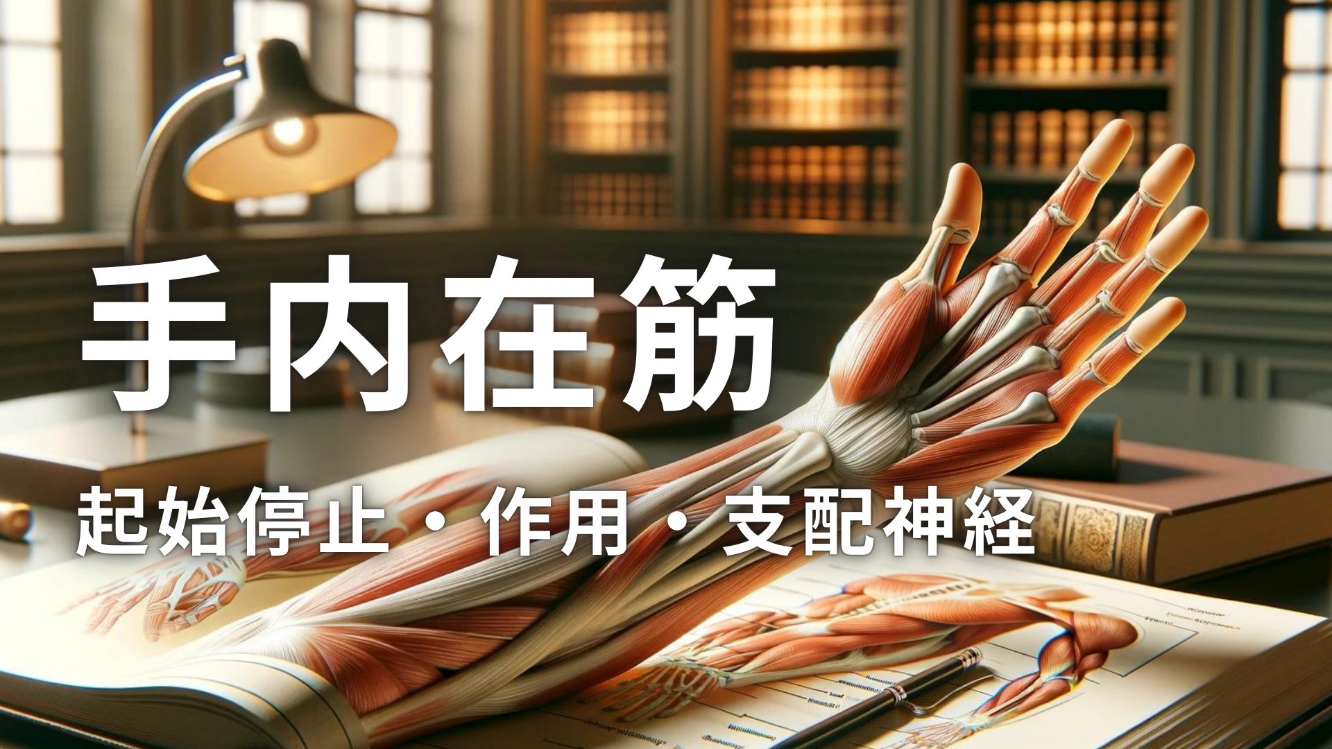 手内在筋の起始停止・作用・支配神経