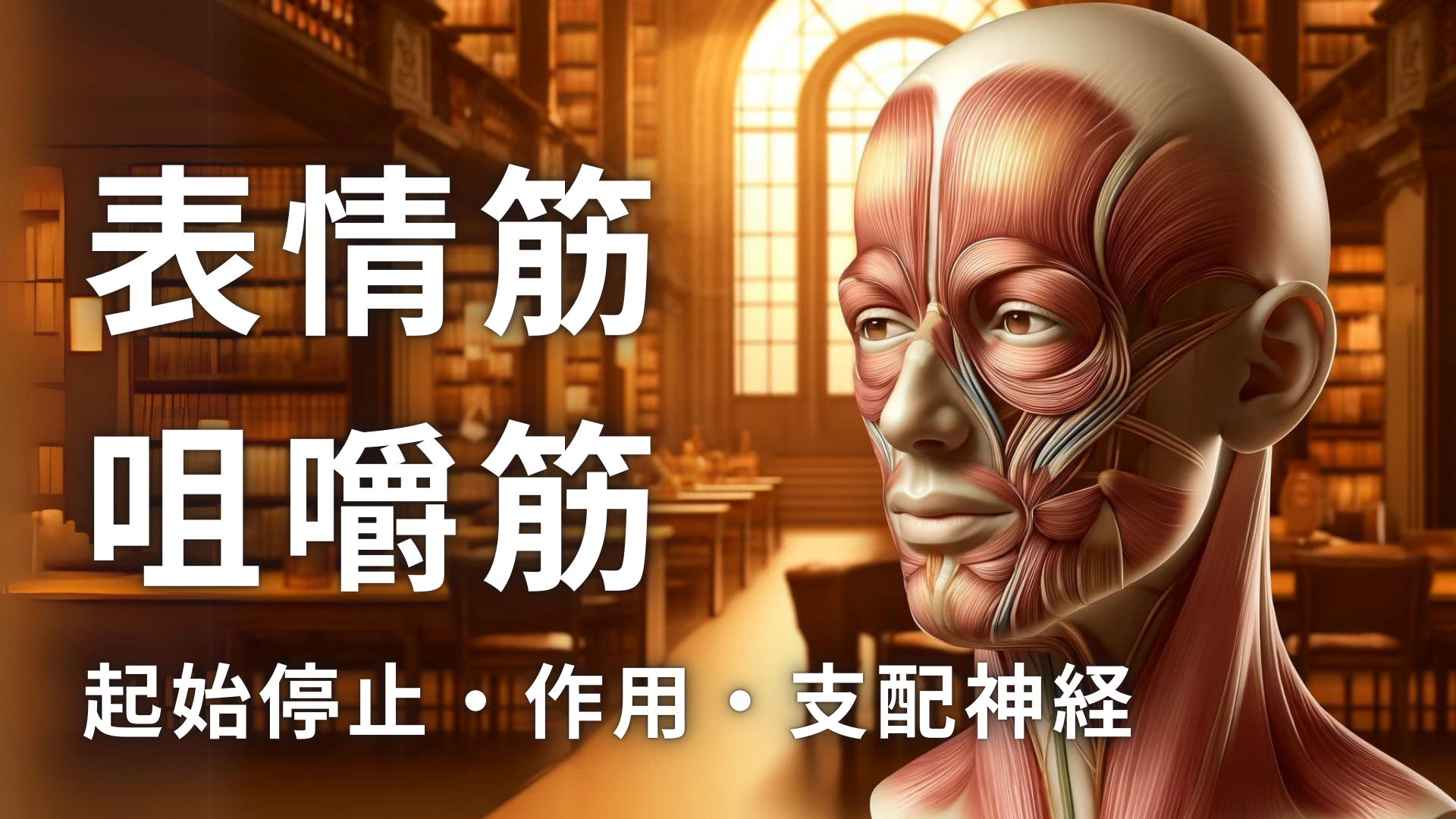 表情筋および咀嚼筋の起始停止・作用・支配神経