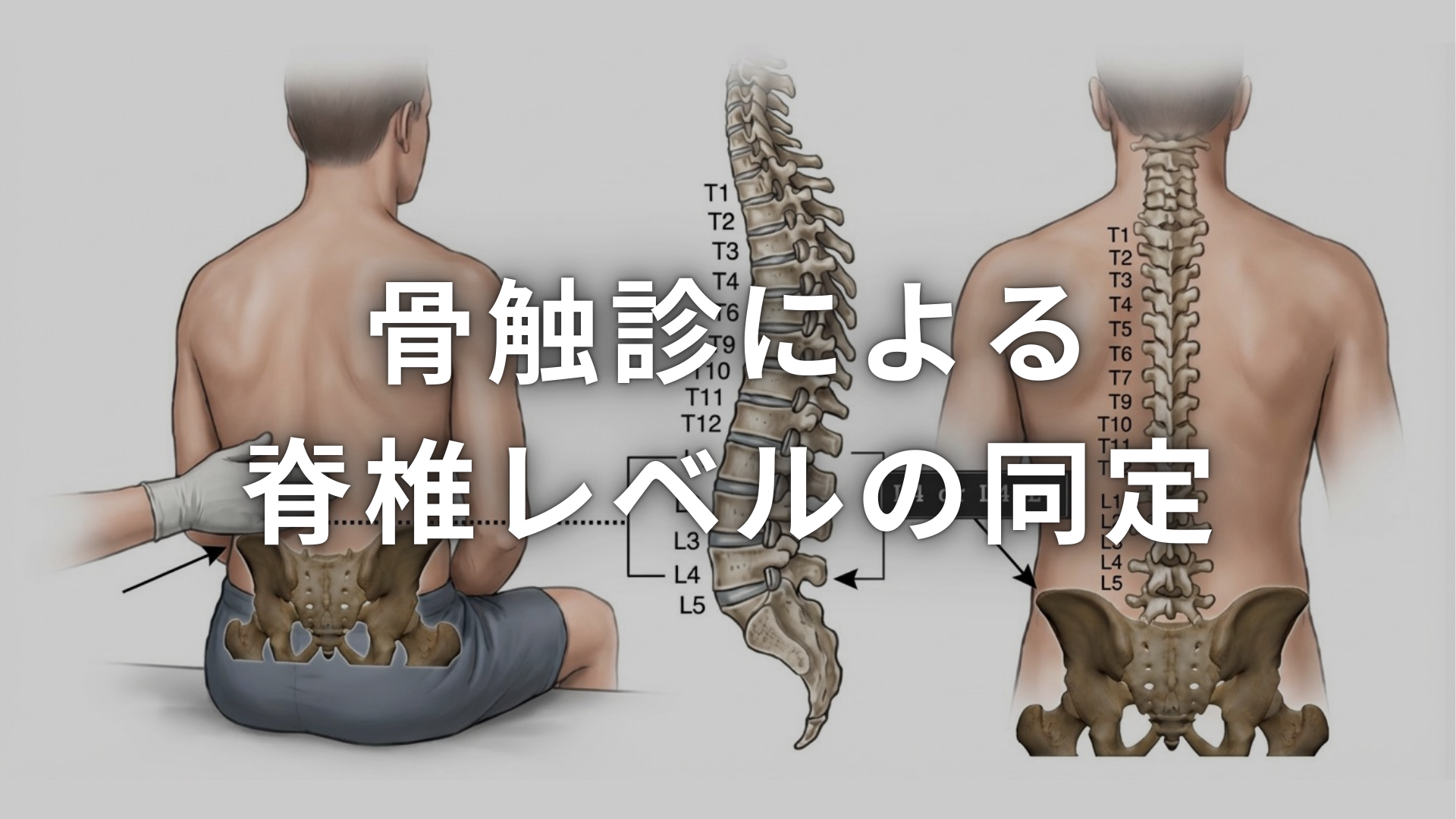 脊椎高位とランドマークの位置関係